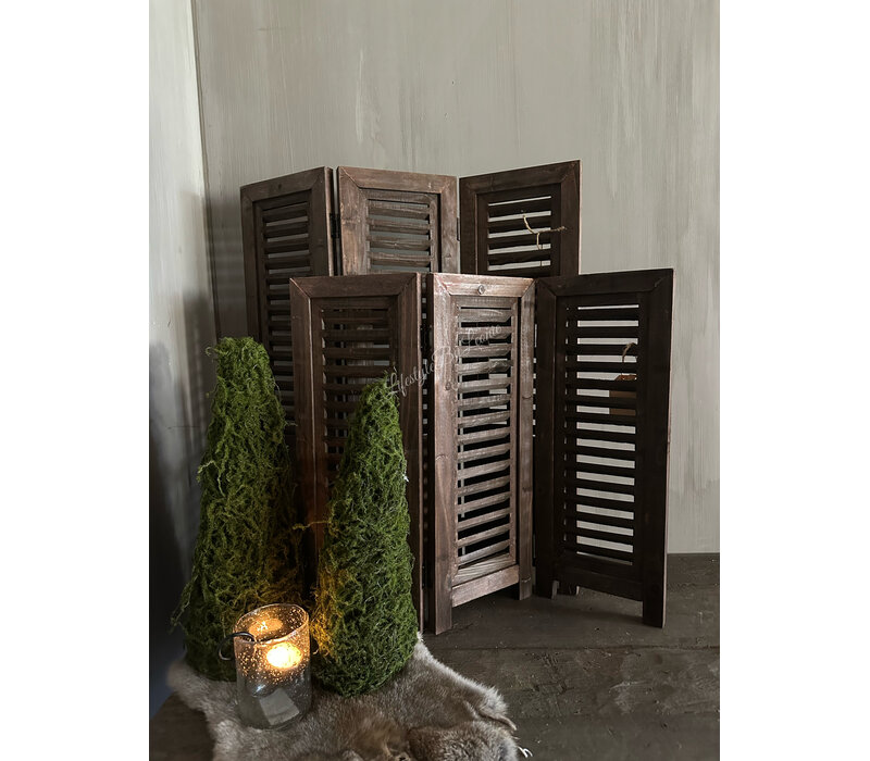 Drieluik Shutters brown wash 52 cm