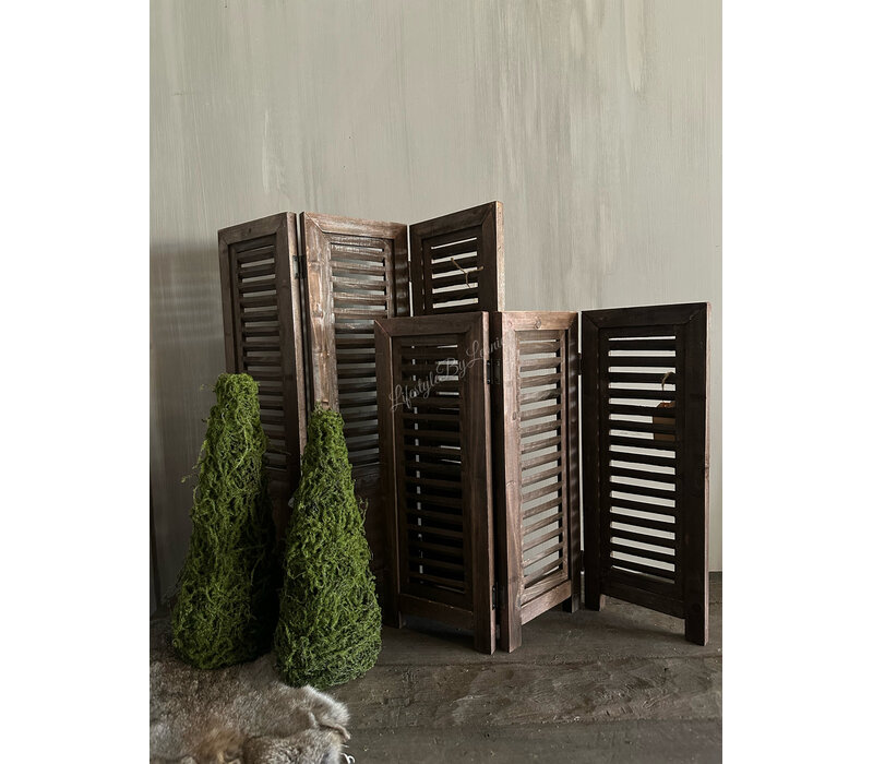 Drieluik Shutters brown wash 52 cm