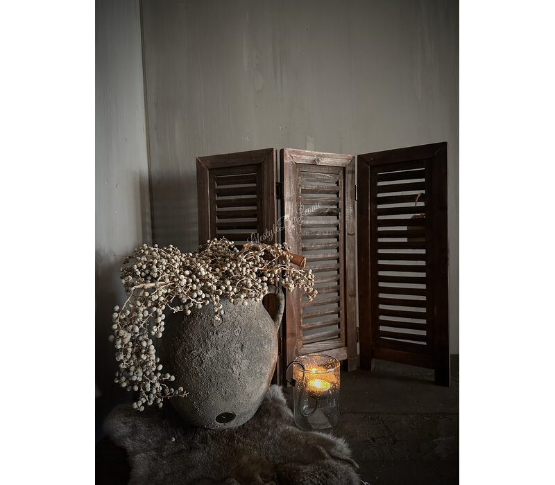 Drieluik Shutters brown wash 52 cm