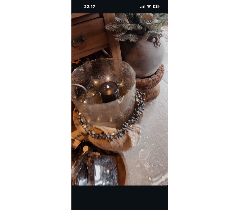 Namaak slinger / guirlande Juniper black met LED 170 cm