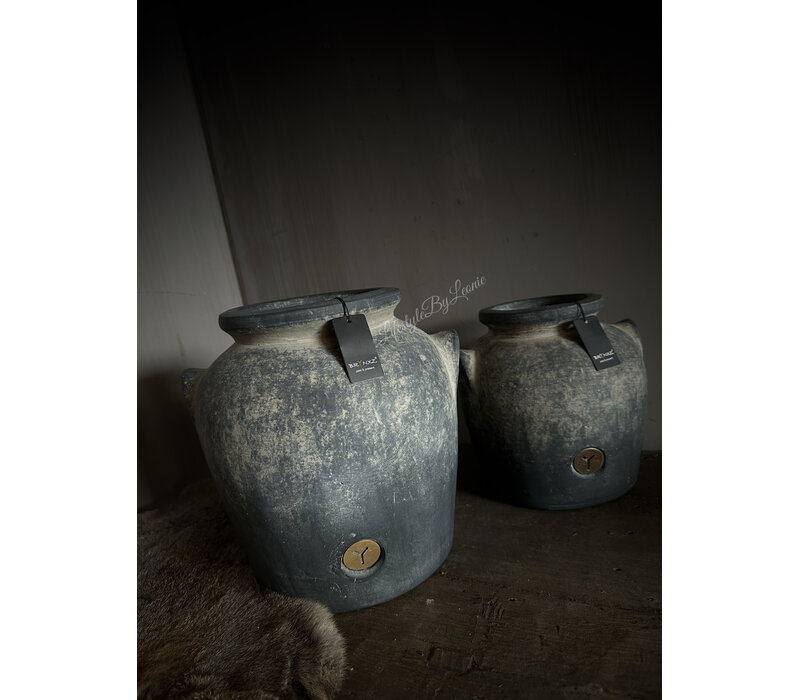 Brynxz ronde bolpot met oren Ancient clay 20 x 20 cm