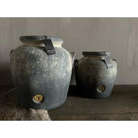 Brynxz ronde bolpot met oren Ancient clay 20 x 20 cm
