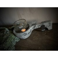 Brynxz stenen liggende lepel kandelaar Stone black 29cm