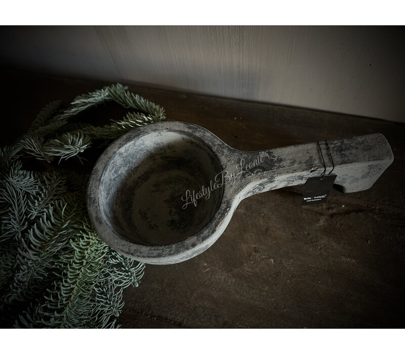 Brynxz stenen liggende lepel kandelaar Stone black 29cm