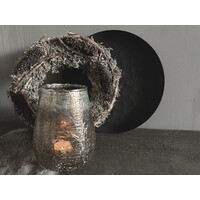 Grey moss wreath rasped spruce + sticks 30 cm