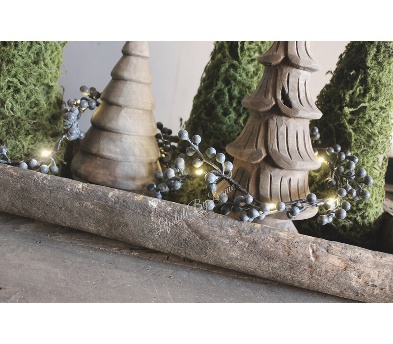 Namaak slinger / guirlande Juniper black met LED 170 cm