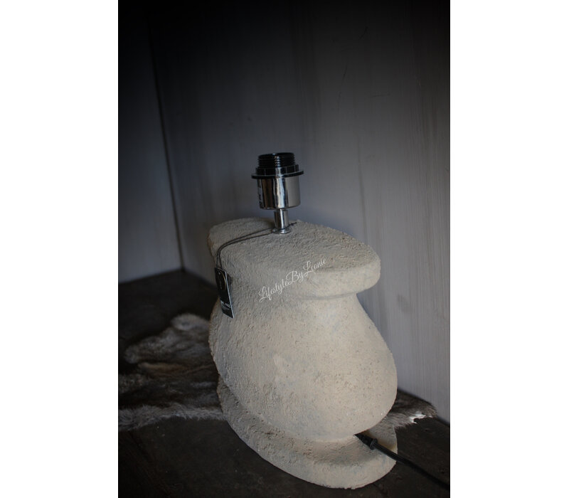 Brynxz ovale stenen lampvoet Rustic 30 x 26 x 17 cm