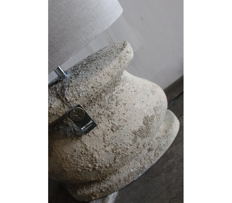 Brynxz ovale stenen lampvoet Rustic 30 x 26 x 17 cm