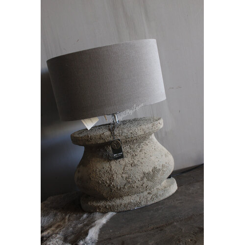 Brynxz ovale stenen lampvoet Rustic 30 x 26 x 17 cm 