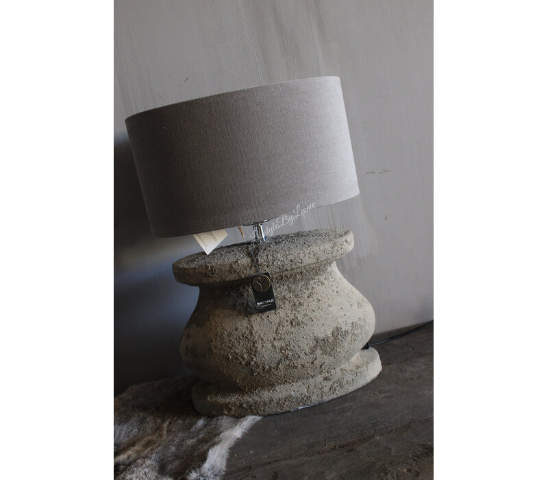 Brynxz ovale stenen lampvoet Rustic 30 x 26 x 17 cm