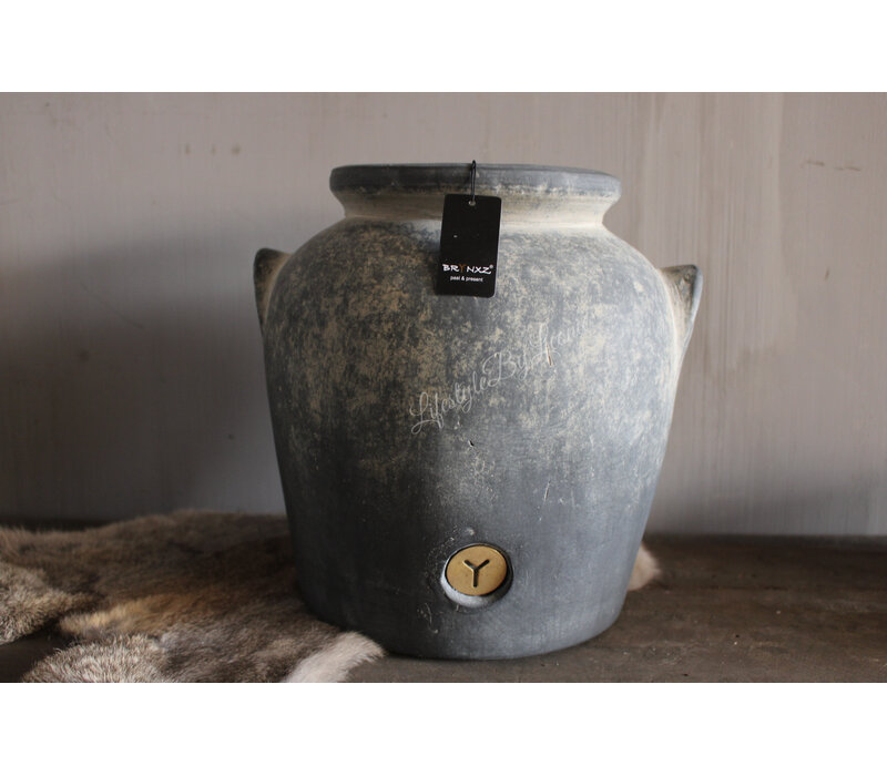 Brynxz ronde bolpot met oren Ancient clay 20 x 20 cm