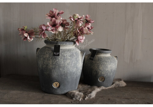 Brynxz Brynxz ronde bolpot met oren Ancient clay 20 x 20 cm