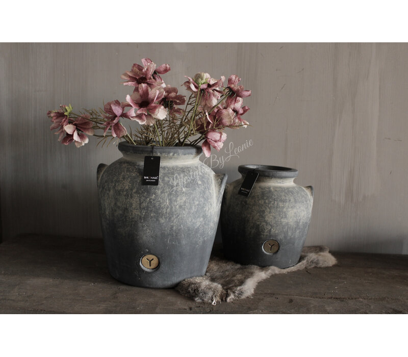 Brynxz ronde bolpot met oren Ancient clay 20 x 20 cm