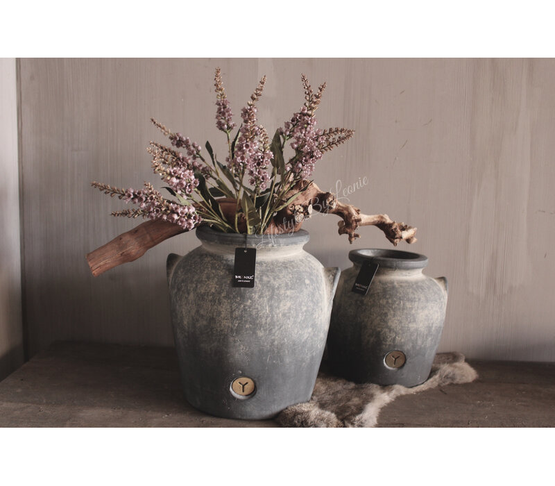 Brynxz ronde bolpot met oren Ancient clay 23 x 25 cm