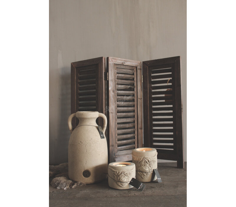 Brynxz pot met 2 oren Taupe 28 x 16 cm