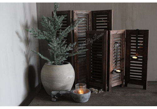 Drieluik Shutters brown wash 52 cm