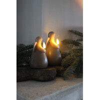 LED kaars Angel Taupe L