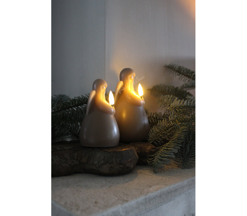 LED kaars Angel Taupe L