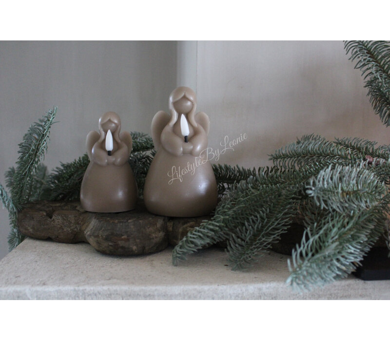 LED kaars Angel Taupe S