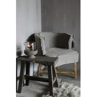 Luksa houten schaal op voet Brown 22 x 13 cm