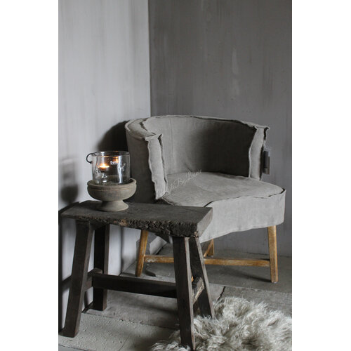 Luksa houten schaal op voet Brown 22 x 13 cm 