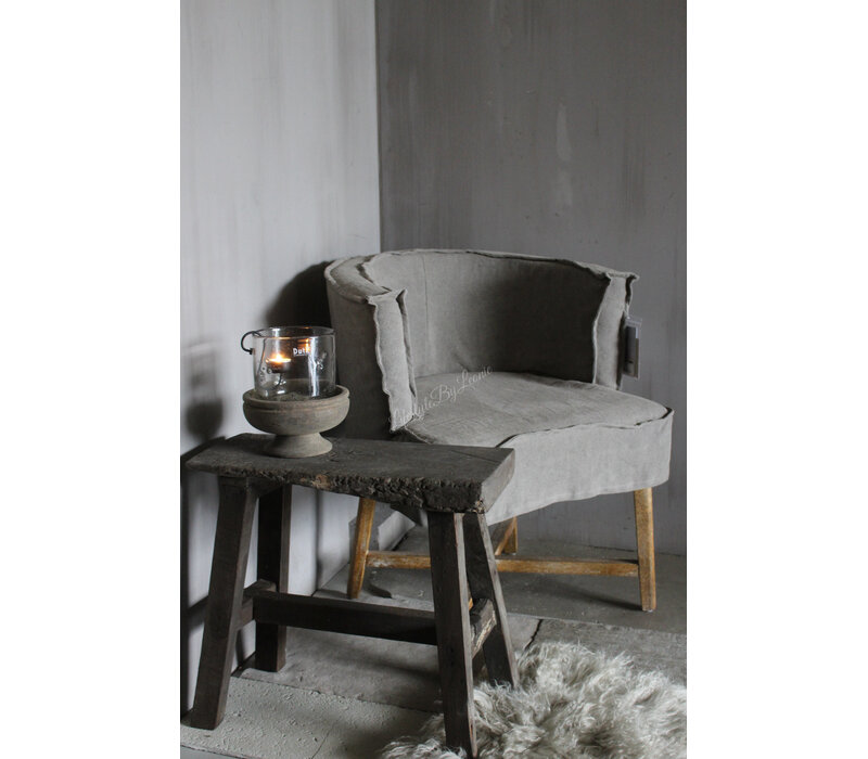 Luksa houten schaal op voet Brown 22 x 13 cm