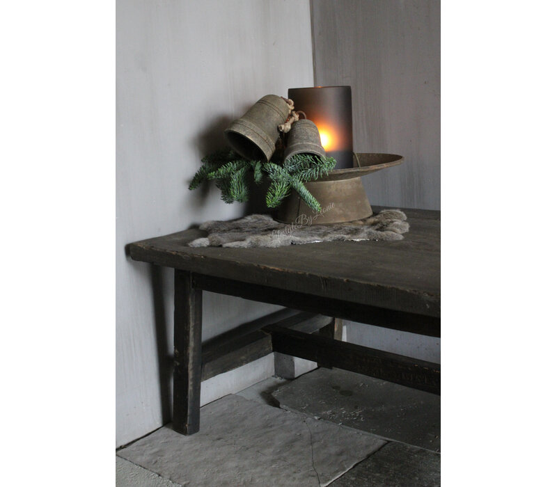 Houten sobere kerstklok Luna 17 cm