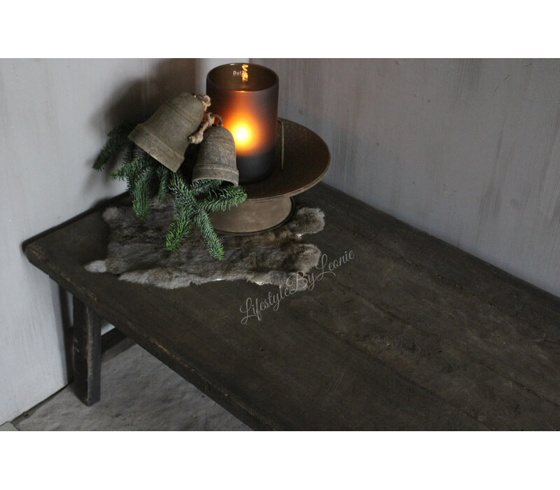 Houten sobere kerstklok Luna 17 cm