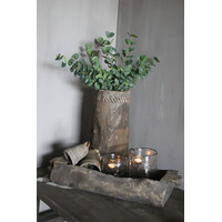 Houten sobere kerstklok Luna 17 cm