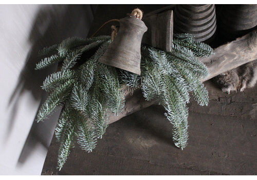 LUKSA Houten sobere kerstklok Luna 19 cm