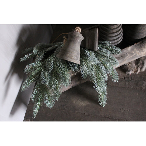 Houten sobere kerstklok Luna 19 cm 