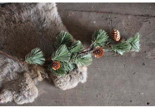 Namaak ceder pinecone tak grey/green 66 cm