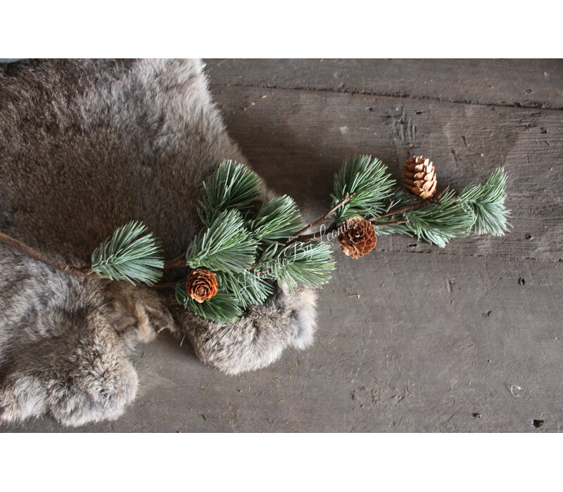 Namaak ceder pinecone tak grey/green 66 cm