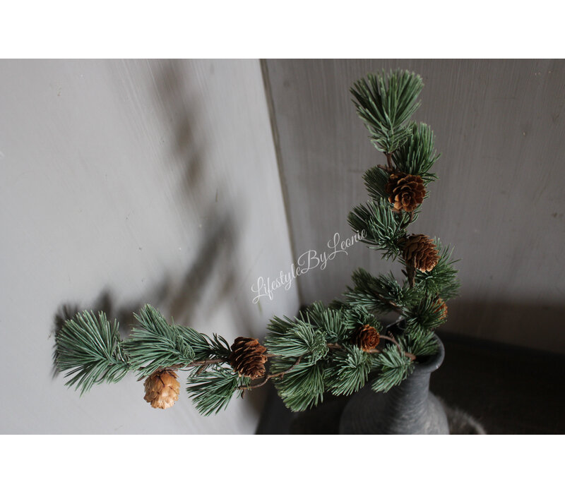Namaak ceder pinecone tak Grey/green 66cm