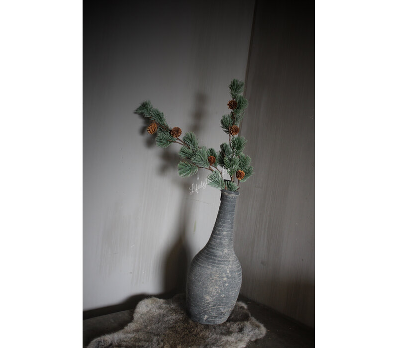 Namaak ceder pinecone tak Grey/green 66cm