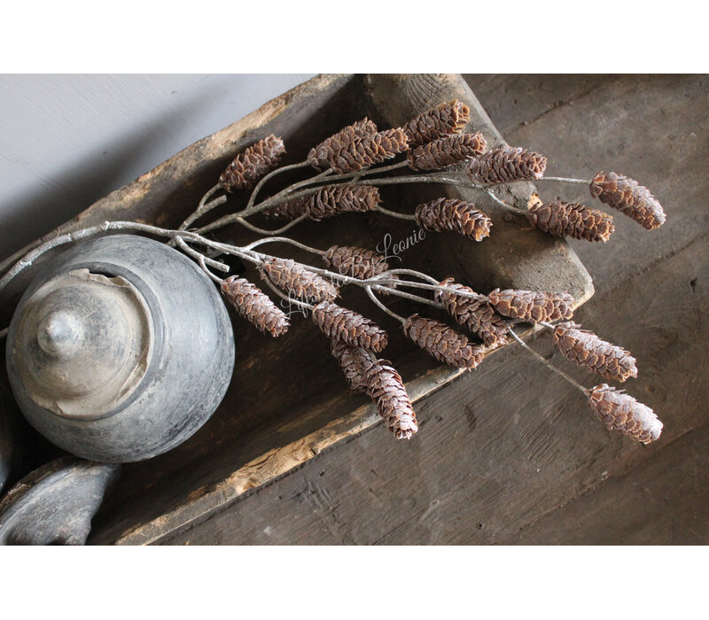 Namaak tak met dennenappels Brown 73 cm