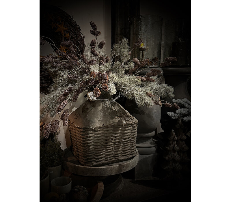 Namaak tak met dennenappels Brown 73 cm