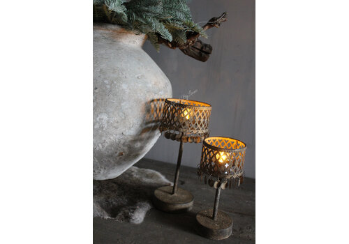 Roestige LED tafellamp Amira 23 cm