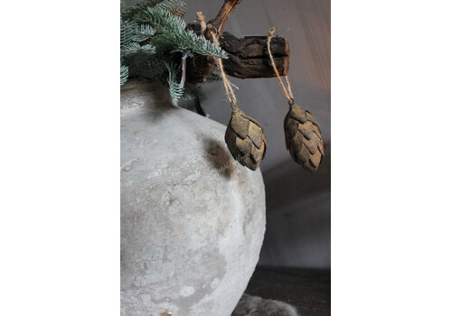 Roestige hanger Artishoke 14cm