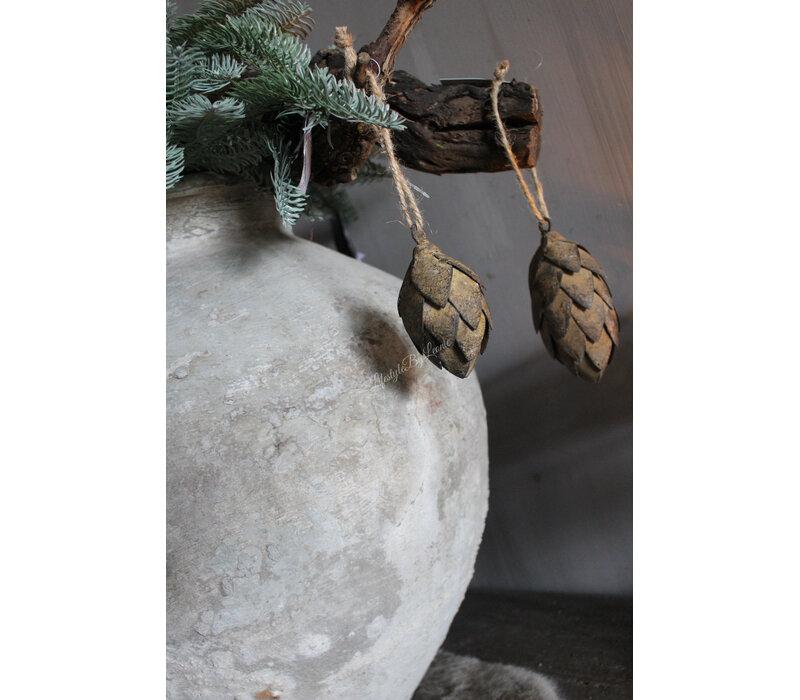 Roestige hanger Artishoke 14cm