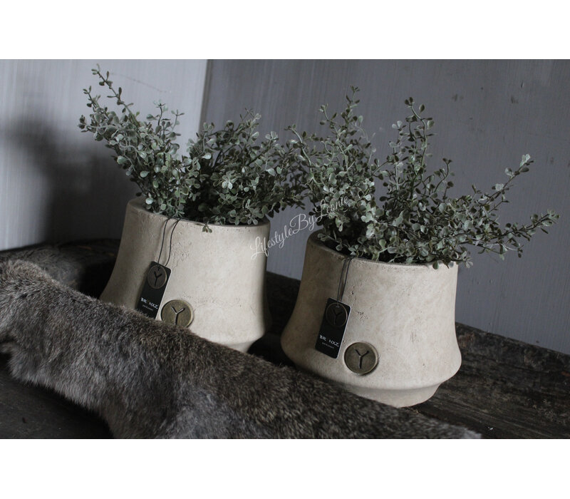 Brynxz ronde pot Luxury Taupe 19 x 15 cm