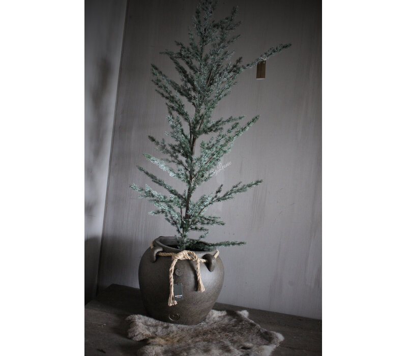 Brynxz kruik pot met touw grandeur Brown 30x26cm