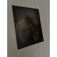 Houten decobord / paneel Sobere kruik + tak 55 x 45 cm