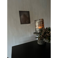 Houten decobord / paneel Sobere kruik met tak 55 x 45 cm