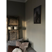 Houten decobord / paneel Sobere kruik + tak 55 x 45 cm