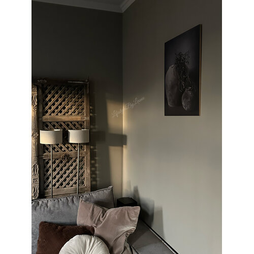 Houten decobord / paneel Sobere kruik + tak 55 x 45 cm 