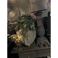 Shabby linnen kerstlint Merry Christmas 100 cm