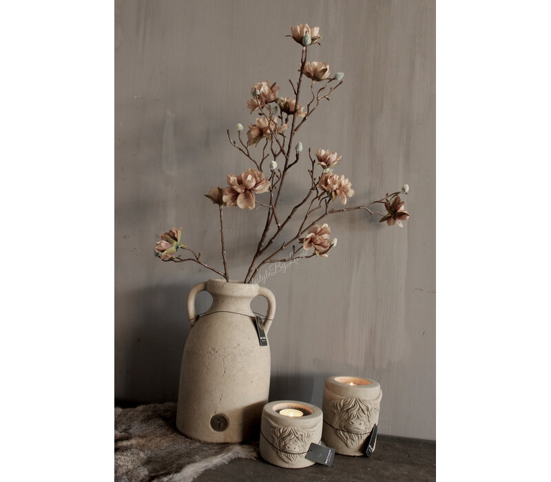 Brynxz waxinelichthouder Hooglander taupe 8 cm