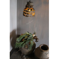 Sobere LED lamp hanger Amira roest 18 cm