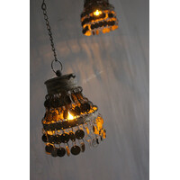 Sobere LED lamp hanger Amira roest 18 cm